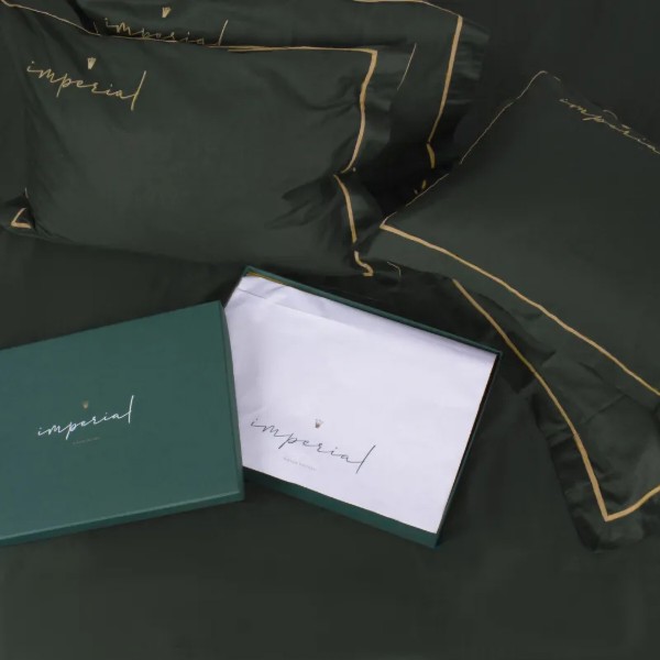 Фото - Комплект постільної білизни MirSon Imperial Satin Emerald 220х240 (2200008576233)